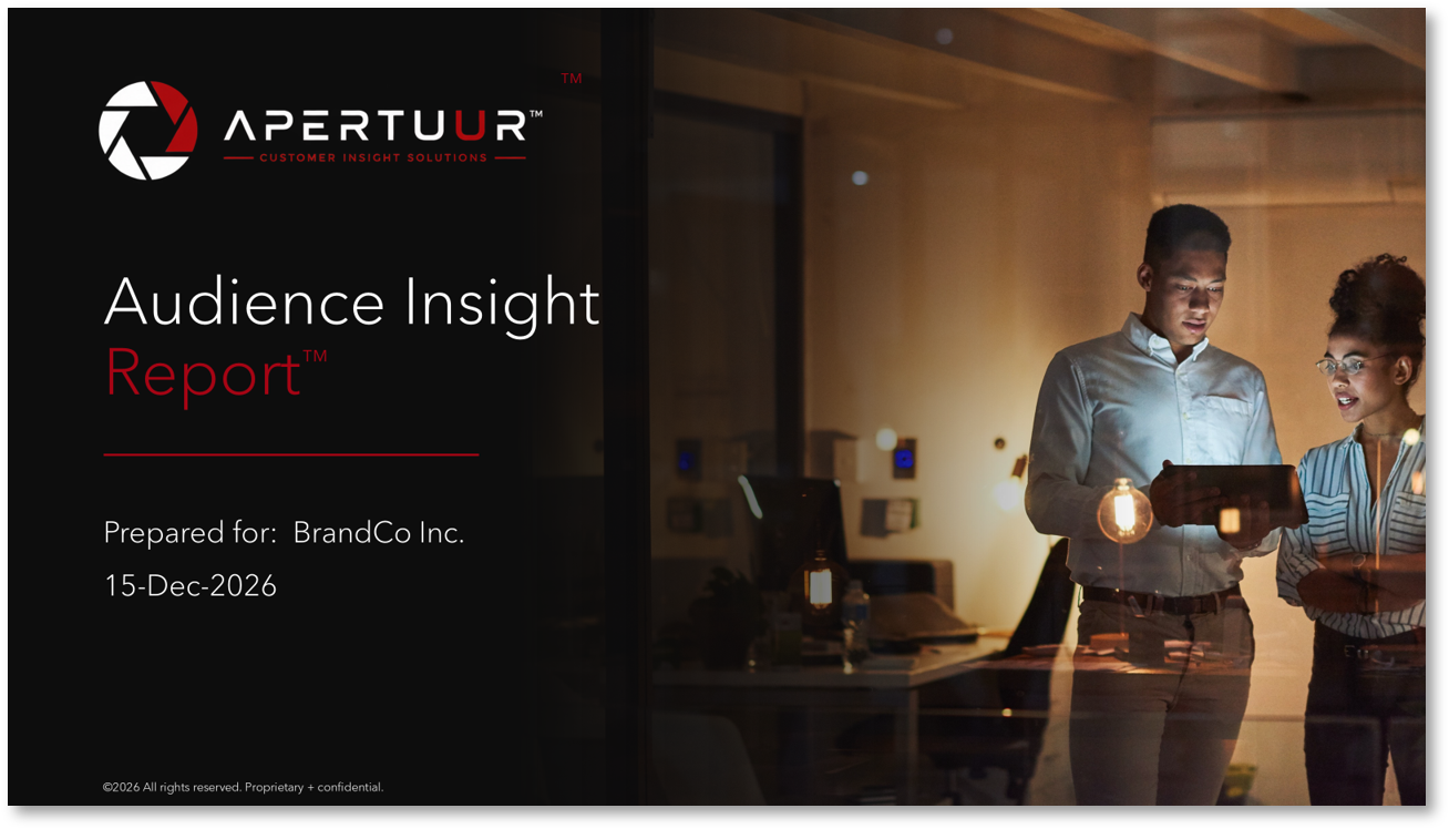 Apertuur Audience Insight Report sample cover